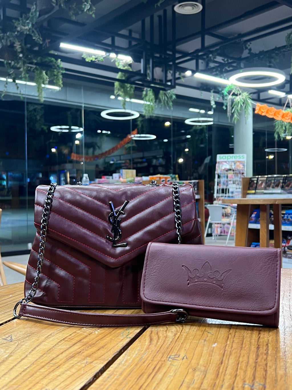 Sac Yves Saint Laurent Et Porte-monnaie Style Élégant (Sac + Porte-monnaie) YSL-1012